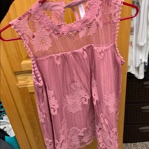 Floral lace tank top